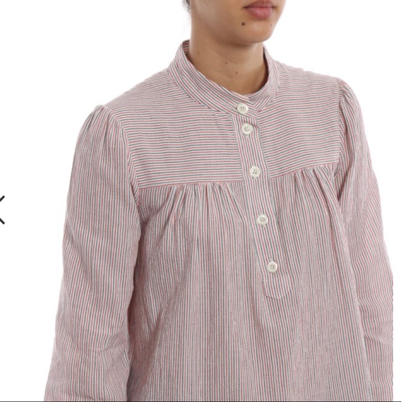 A.P.C. LOULA STRIPED COTTON BLOUSE sz 38 - Picture 8 of 11